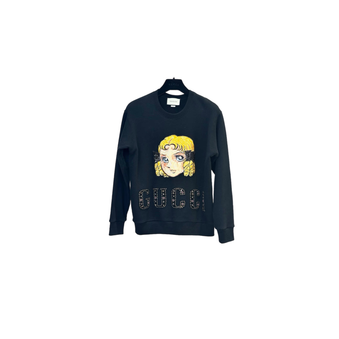 Gucci Black Flower Fairy Sequin Hoodie