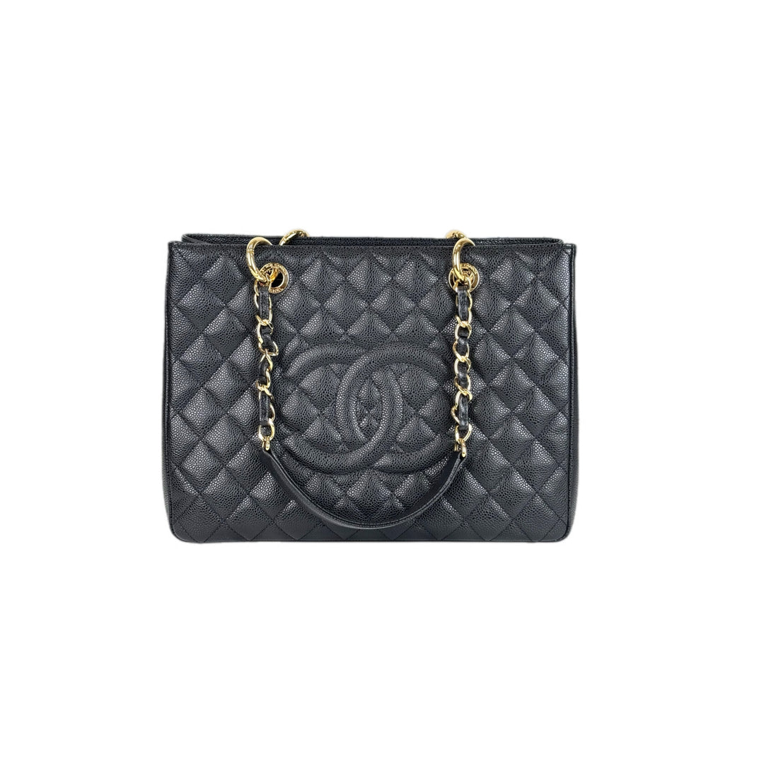 Chanel Tote GST Black/Gold Caviar