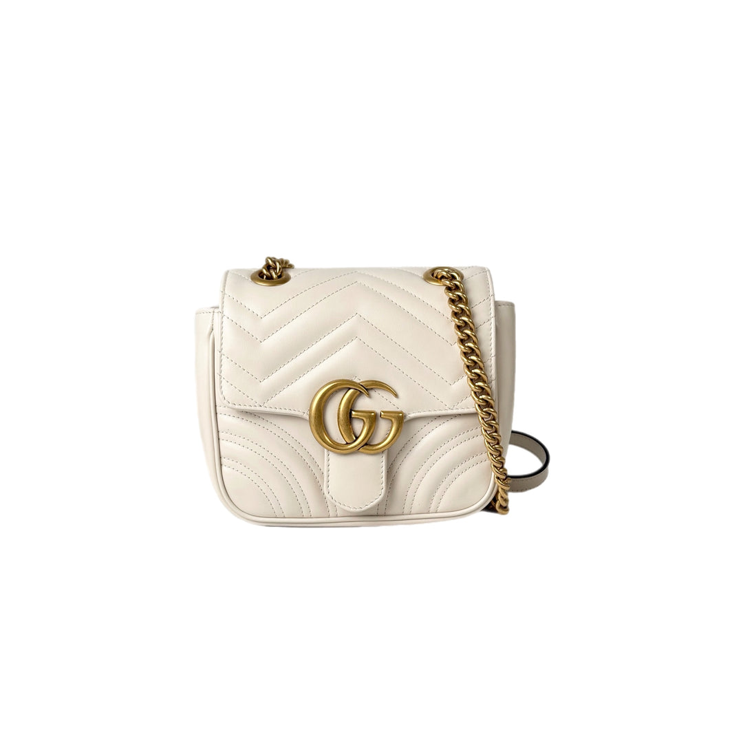 Gucci Marmont Bag Small Square White