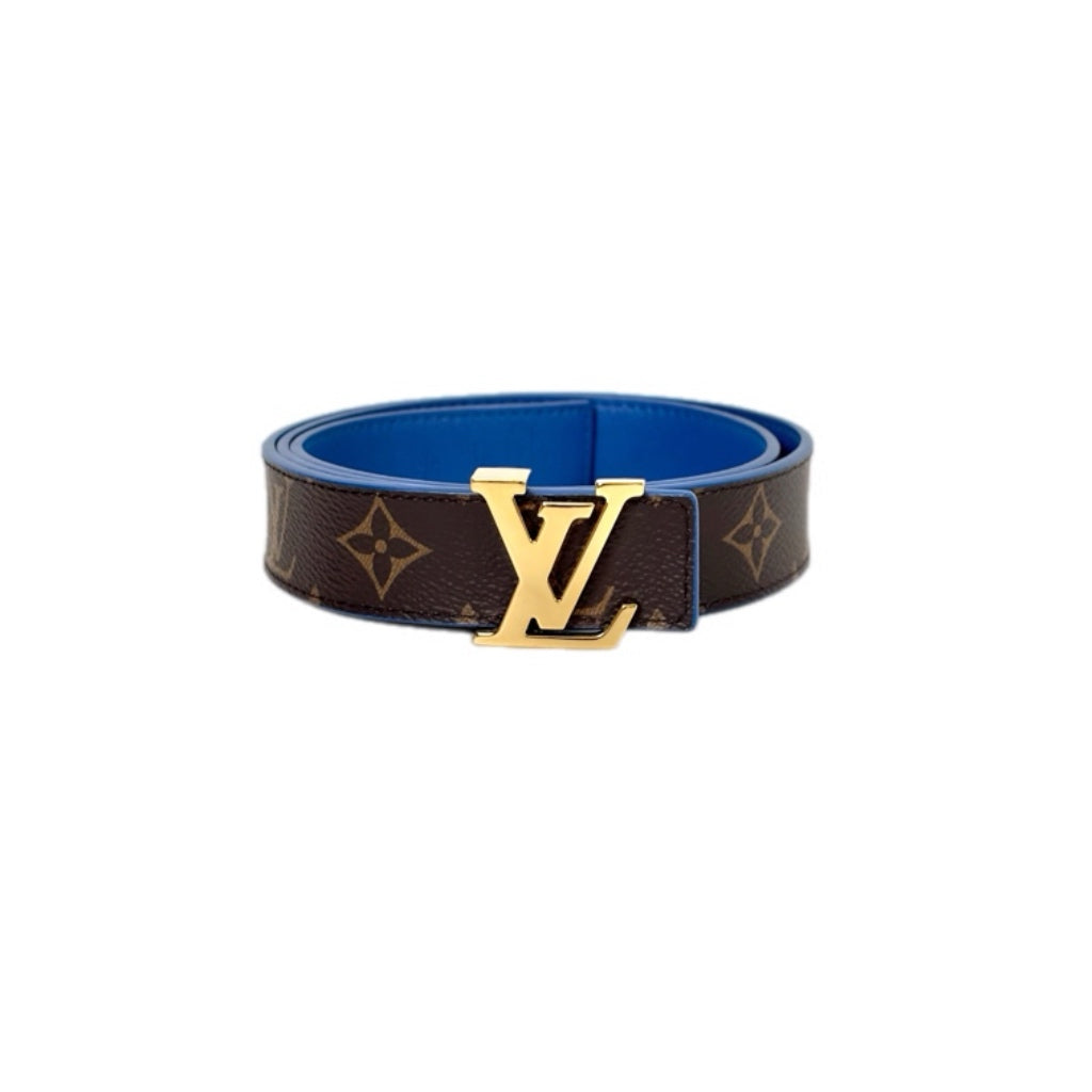 Louis Vuitton 30mm Blue Reversible Belt #85