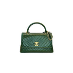 Chanel Green Medium Coco Handle Bag - Jiaxyk