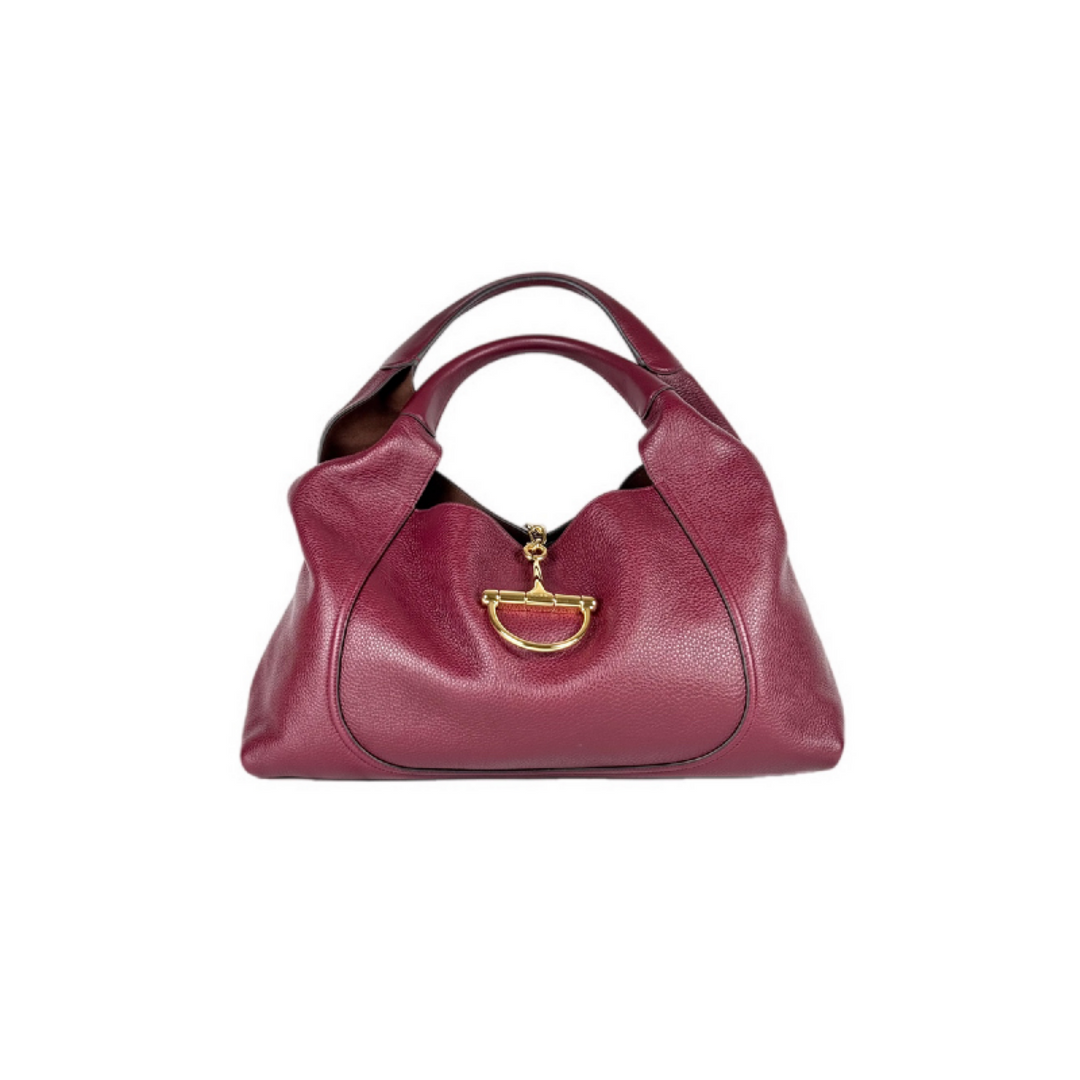 Gucci Burgundy Softbit Maxi Tote Bag