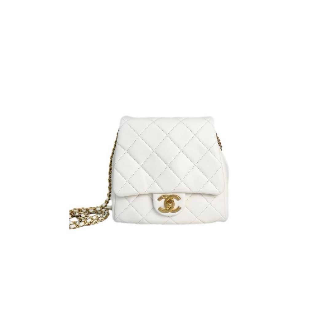 Chanel Classic Flap Mini Square Seasonal White