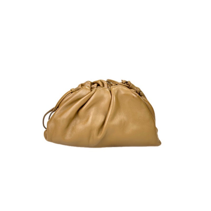 Bottega Veneta Yellow Mini Brown Pouch Bag