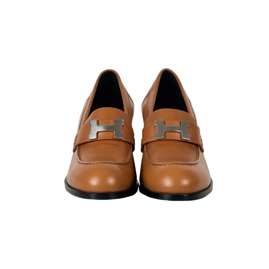 Hermes Dauphine 70 Loafer Beige Shoes #38