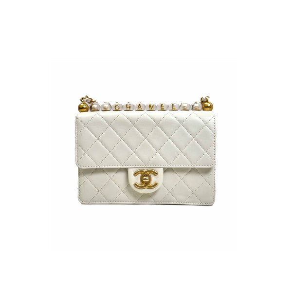 Chanel White Pearl Flap Bag - Jiaxyk