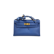Hermes Blue Mini Kelly Pochette - Jiaxyk