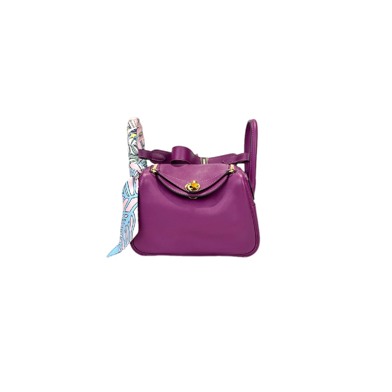 Hermes Lindy Mini P9 Purple Bag