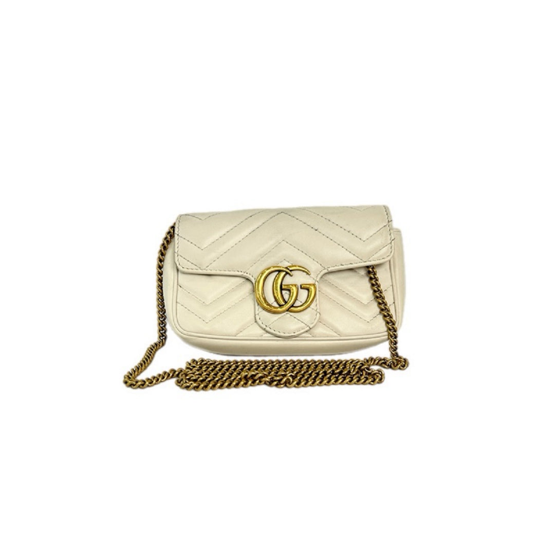 Gucci Marmont Super Mini White Bag