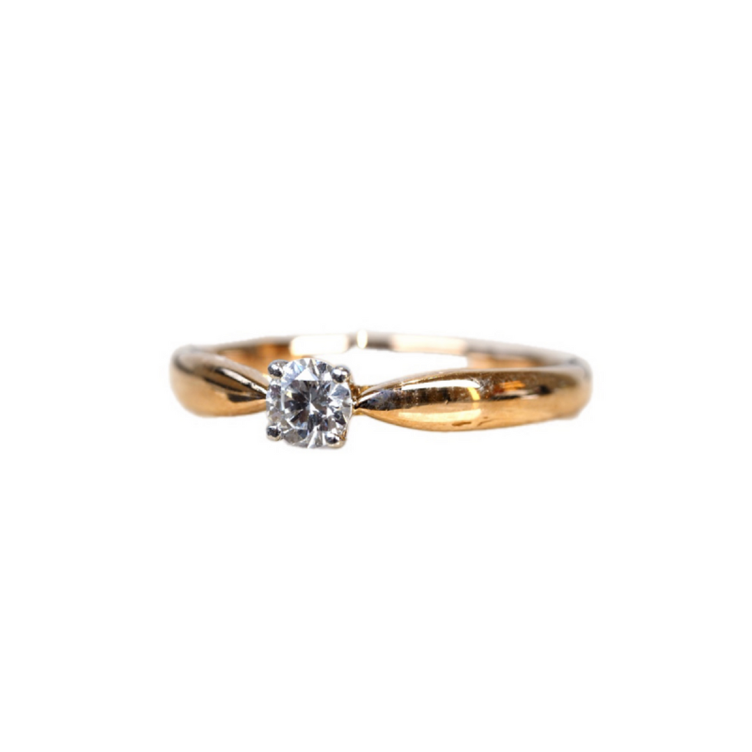 Tiffany Gold Diamond Ring Pt950 D0.22