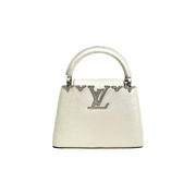 Louis Vuitton Mini Capucines Lizard Pearly White With Crystal - Jiaxyk