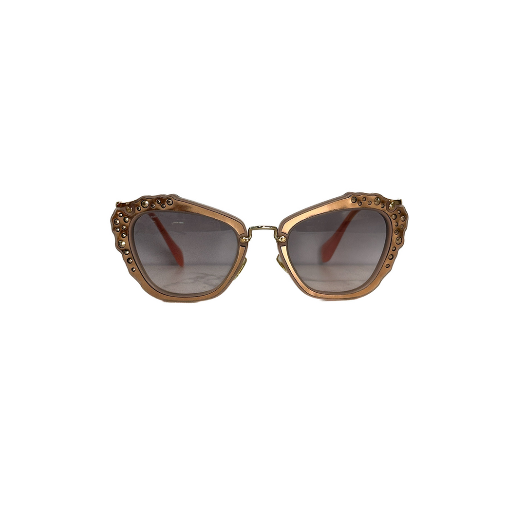 Miumiu Pink/Rosegold Cat Eye Sunglasses