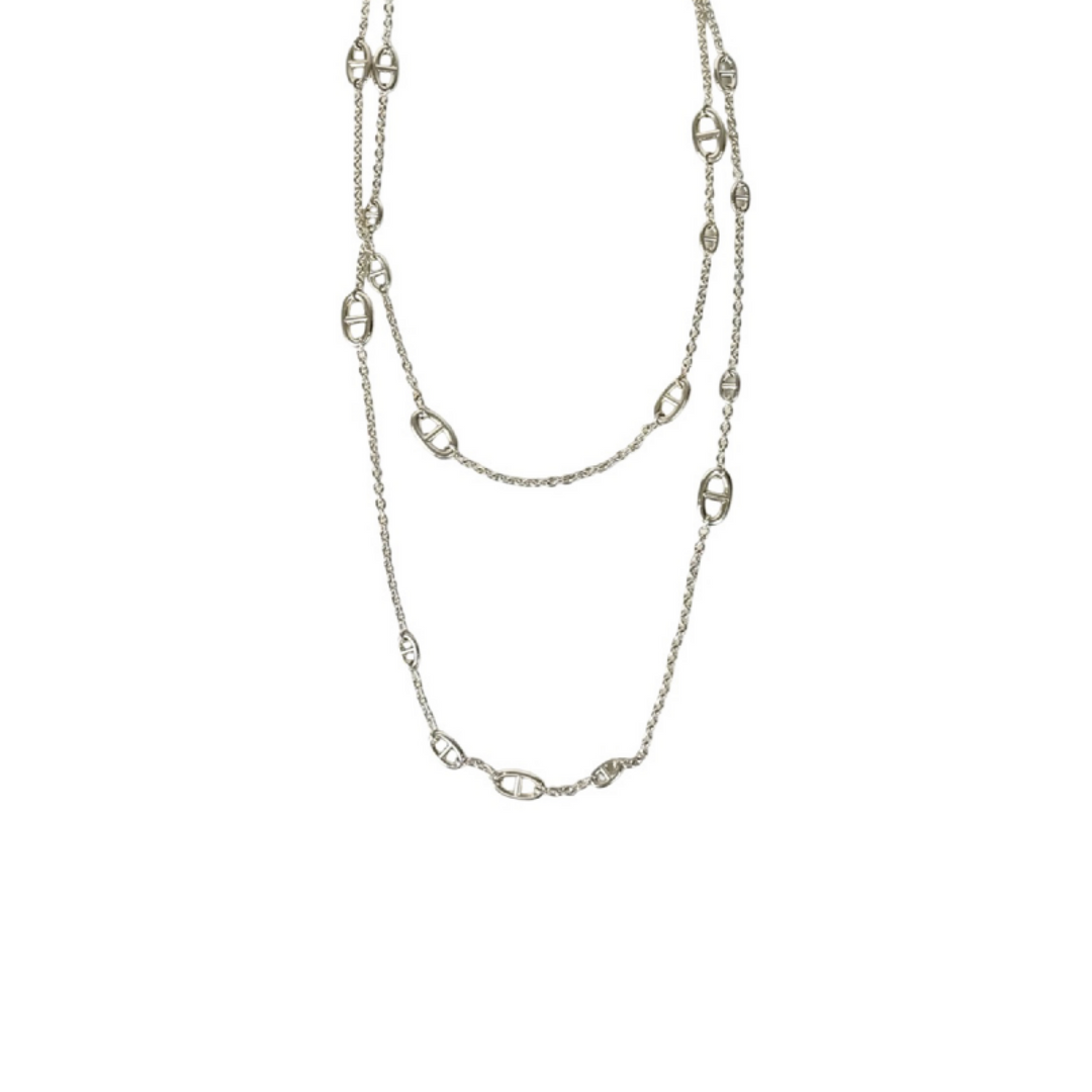 Hermes Farandole long 160cm Silver Necklace