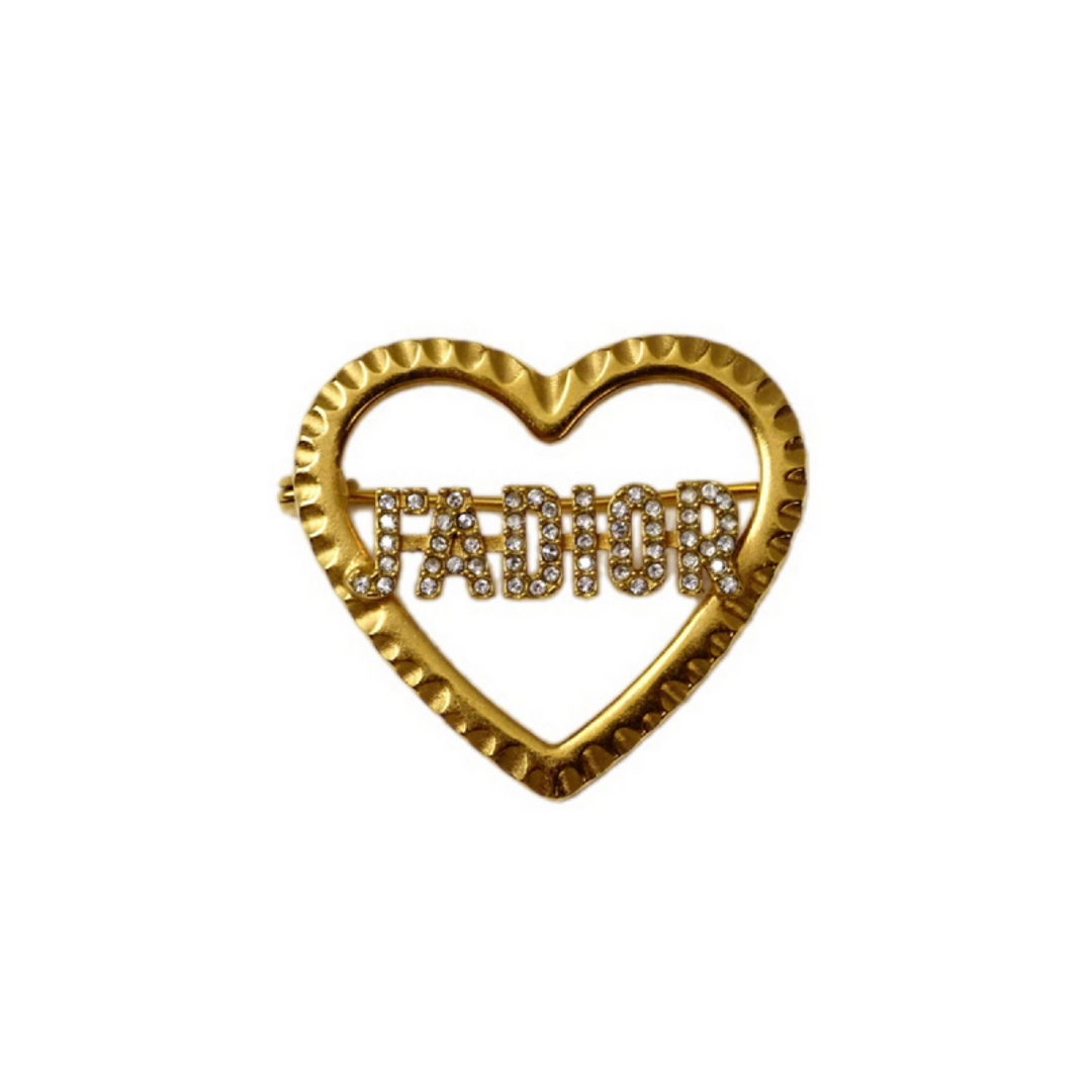 Dior J’Adior Heart Crystal Brooch