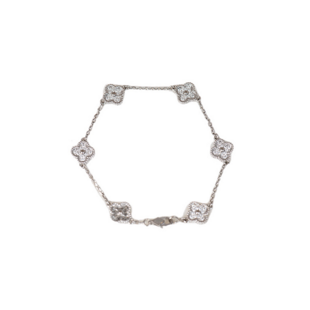 VCA Sweet Alhambra Diamond Bracelet 6 Motifs