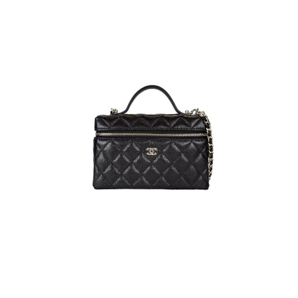 Chanel Black Caviar Top Handle Vanity Bag - Jiaxyk