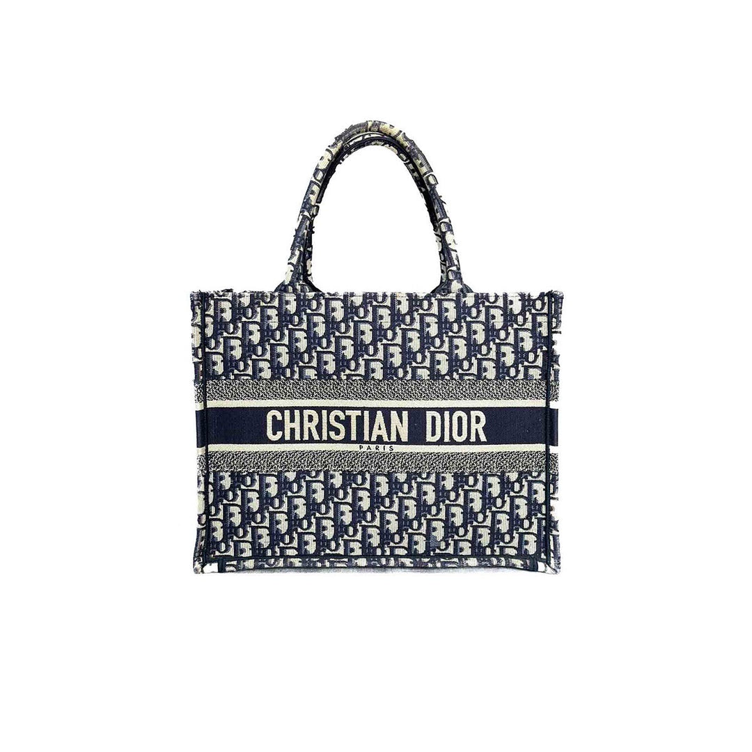 Dior Medium Blue Oblique Book Tote