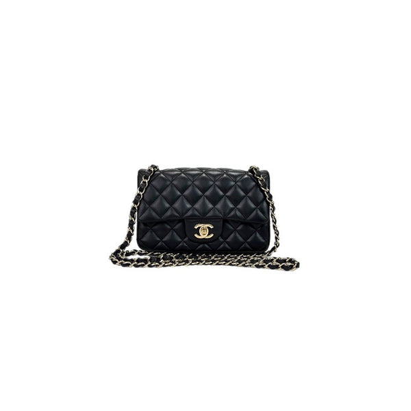 Chanel Mini Classic Flap Lambskin Black Bag - Jiaxyk