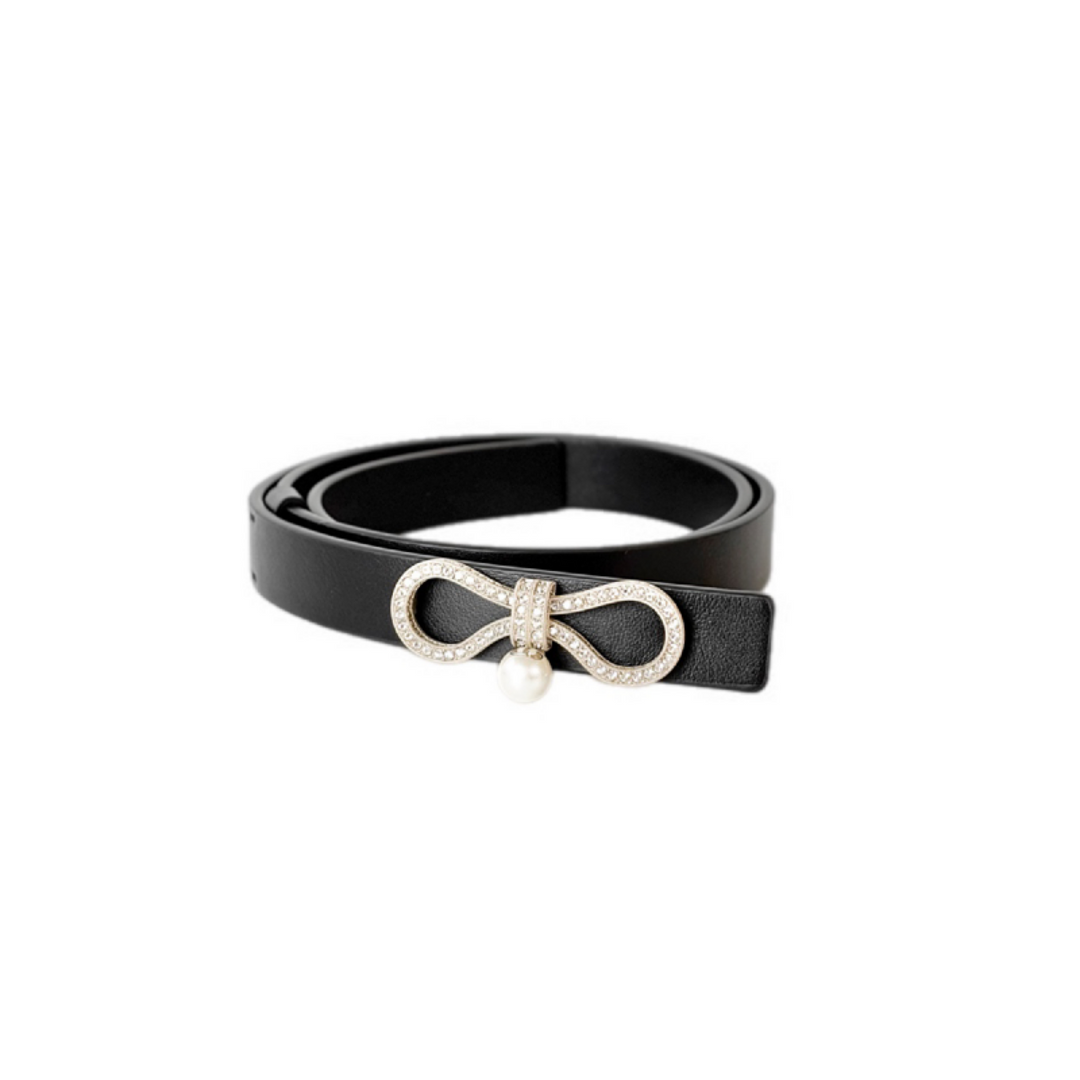 Dior Accessiores Belt With Crystal Bow 70cm