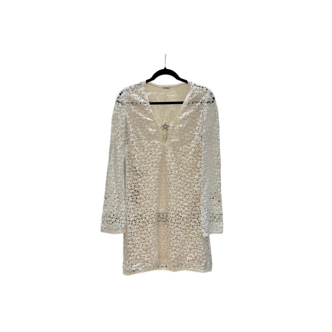 Miumiu Long Sleeve Dress Macrame Stellin White/Cream #38