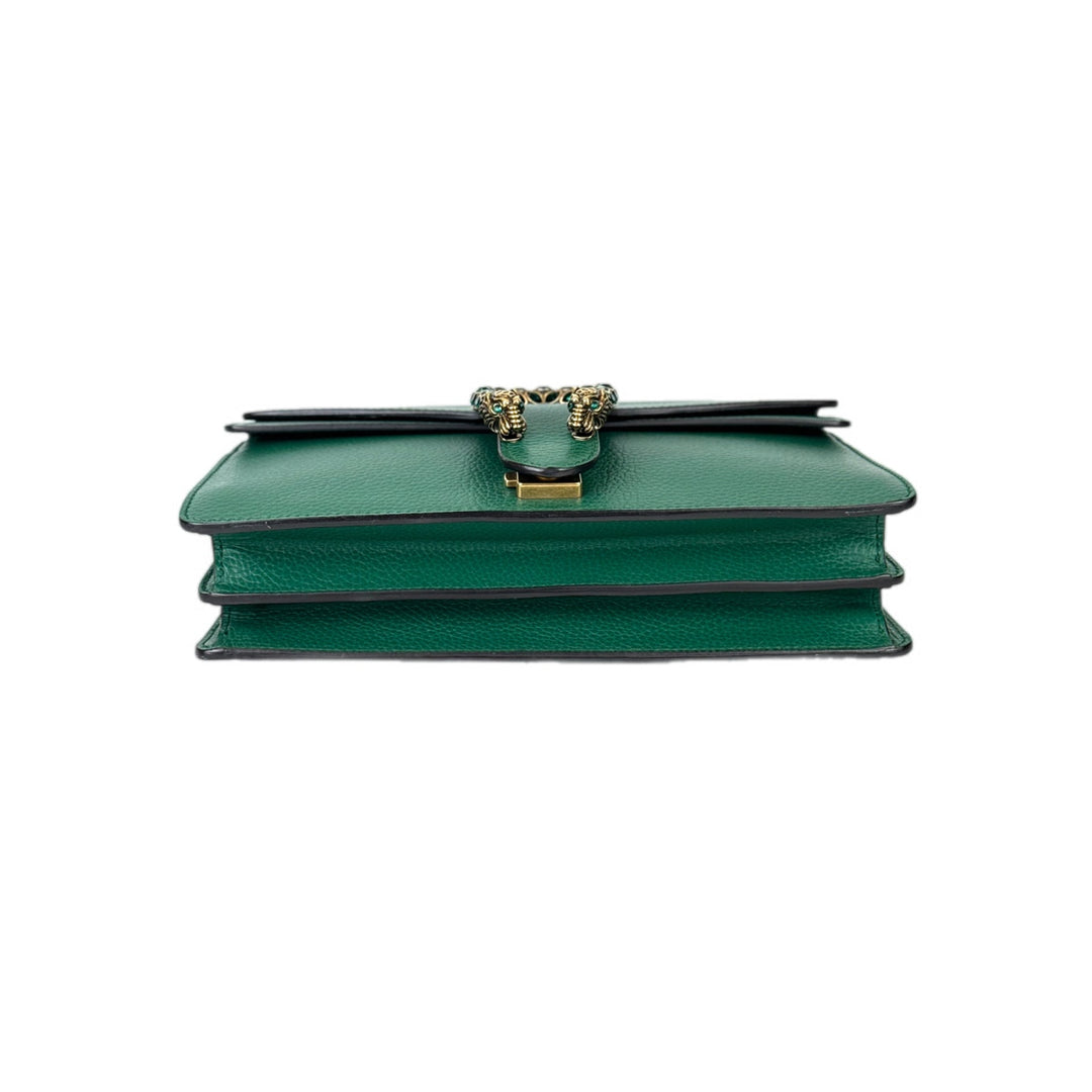 Gucci Dionysus Medium Green Leather Bag