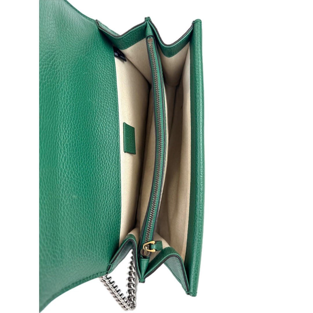 Gucci Dionysus Medium Green Leather Bag