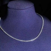 Natural White Diamond Necklace D3.00ct, F-G SI, 18K