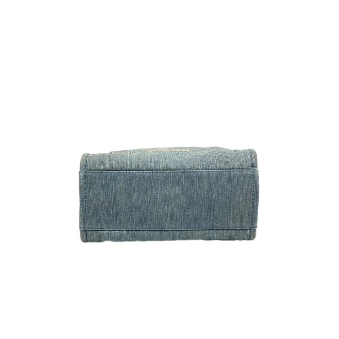 Chanel Deauville Tote Blue Denim Small