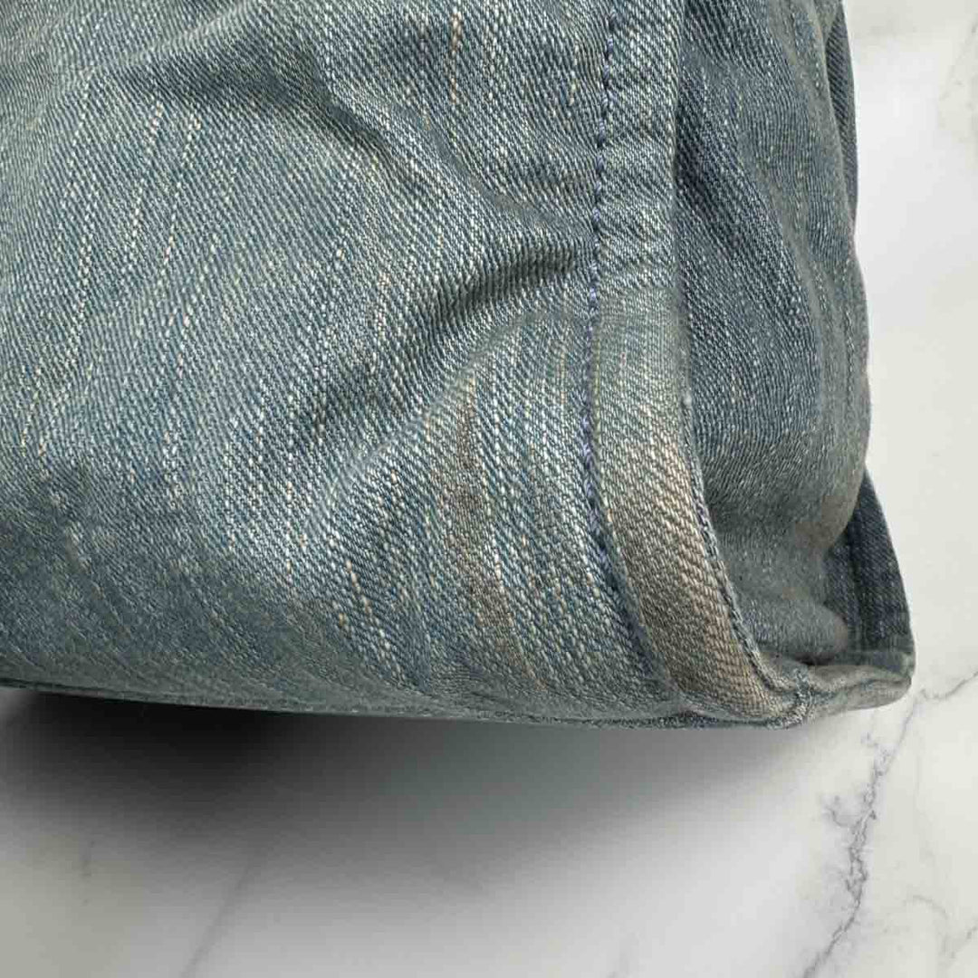 Chanel Deauville Tote Blue Denim Small