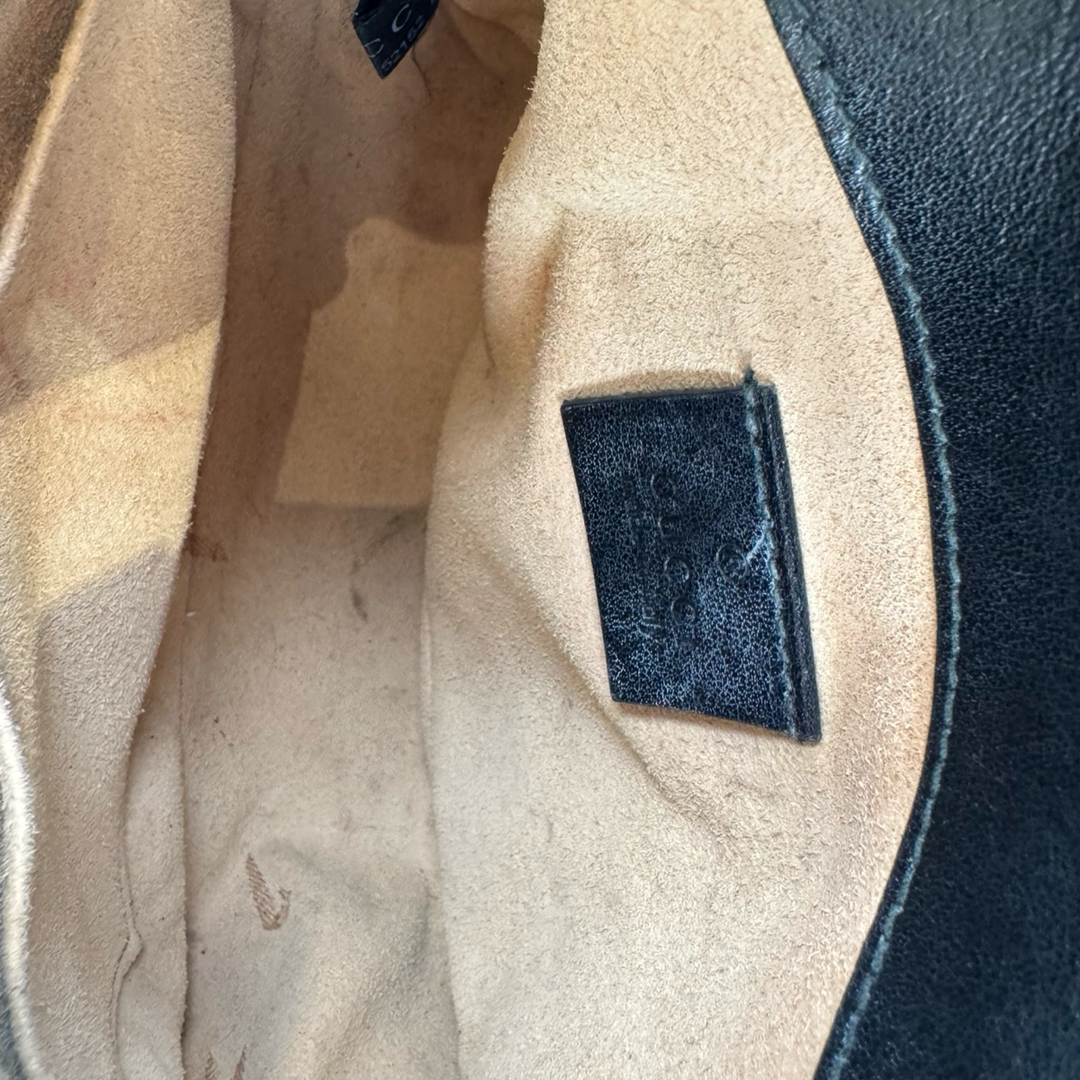 Gucci Marmont Small Black Top Handle Bag