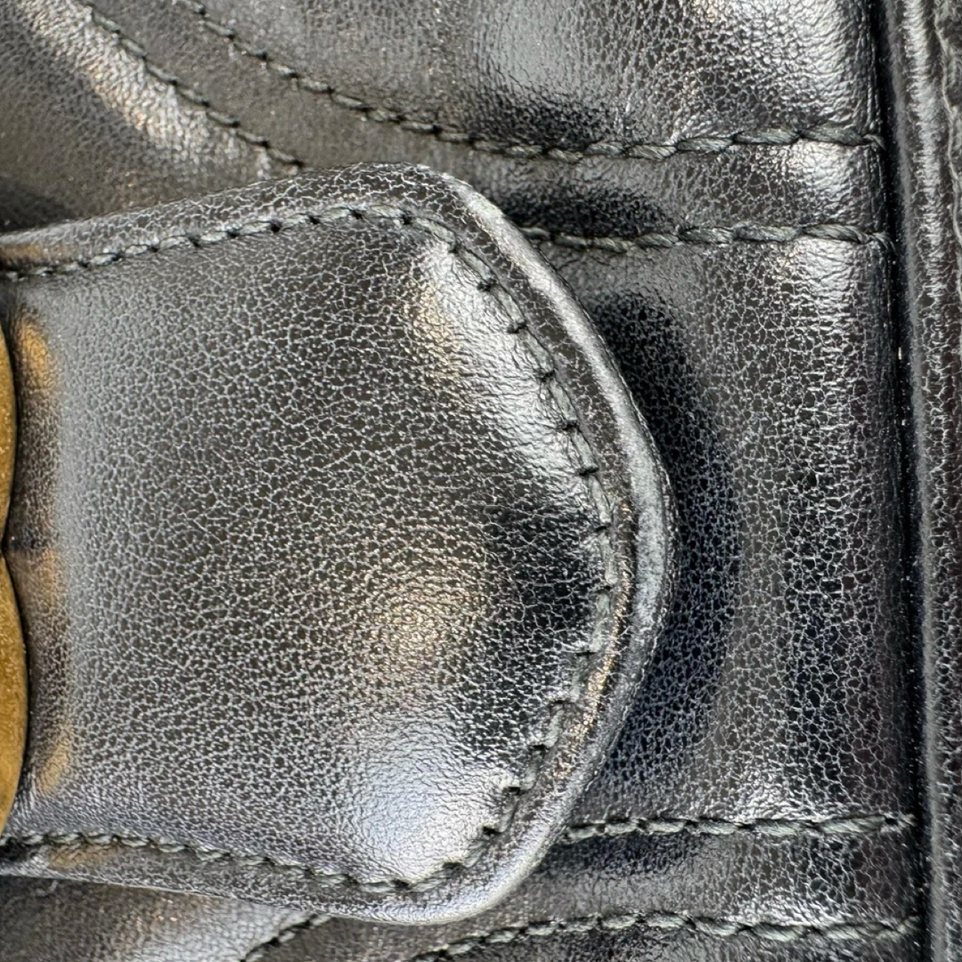 Gucci Marmont Small Black Top Handle Bag