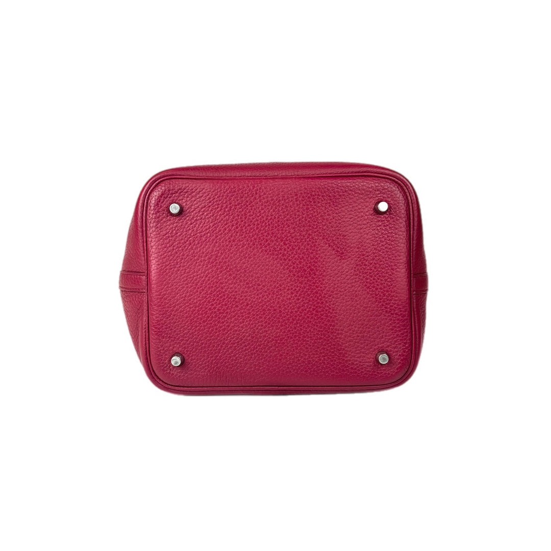 Hermes Burgundy Picotin 22cm Bag No Key