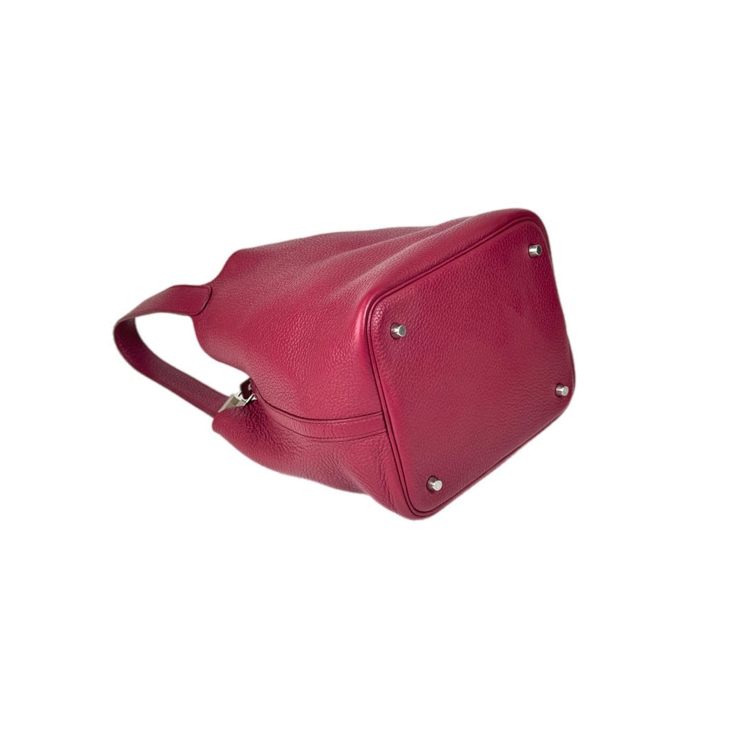 Hermes Burgundy Picotin 22cm Bag No Key