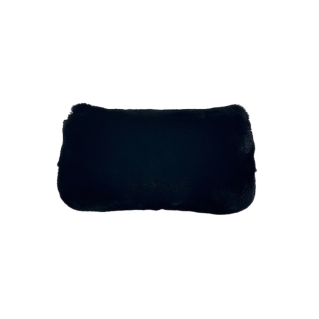 Miumiu Black Fur Crystal Shoulder Bag