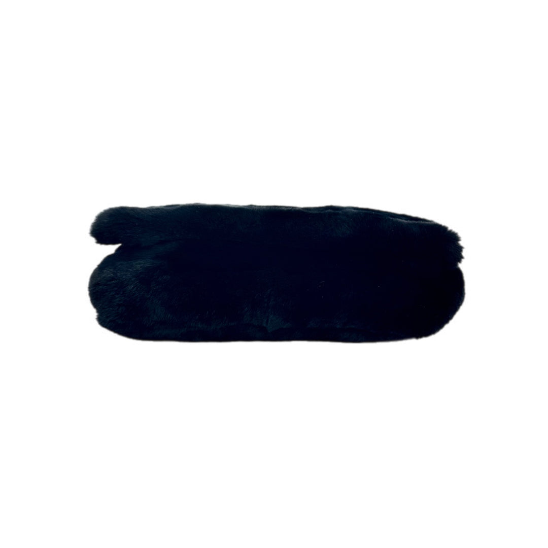 Miumiu Black Fur Crystal Shoulder Bag