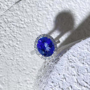 Natural Tanzanite Diamond Ring D4.925ct d0.60ct,18K