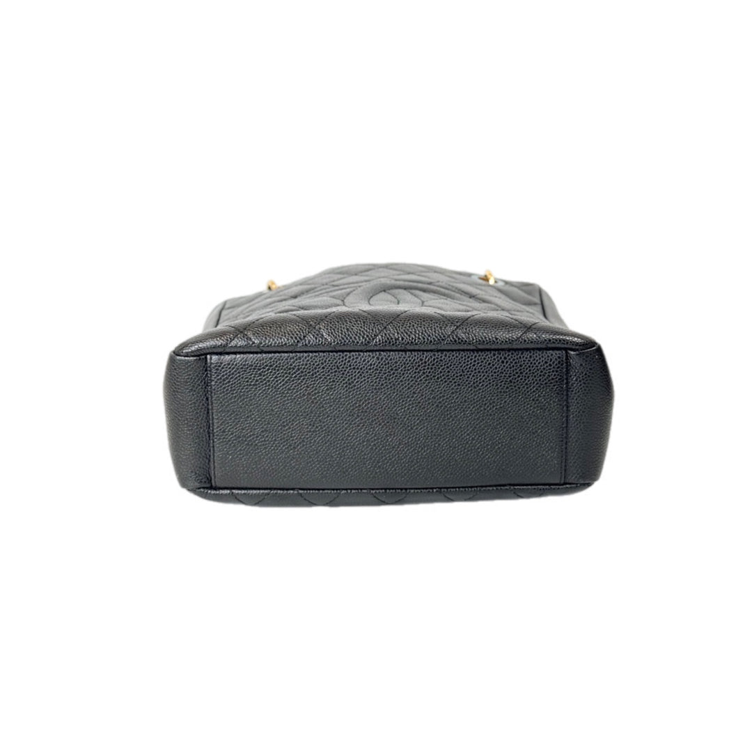 Chanel Tote GST Black Gold Caviar Bag