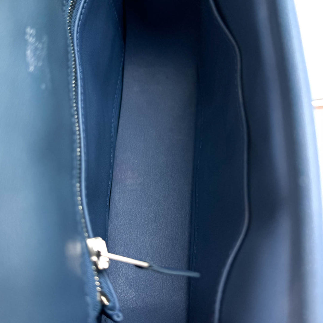 Hermes  Blue Berline Bag Swift 7C