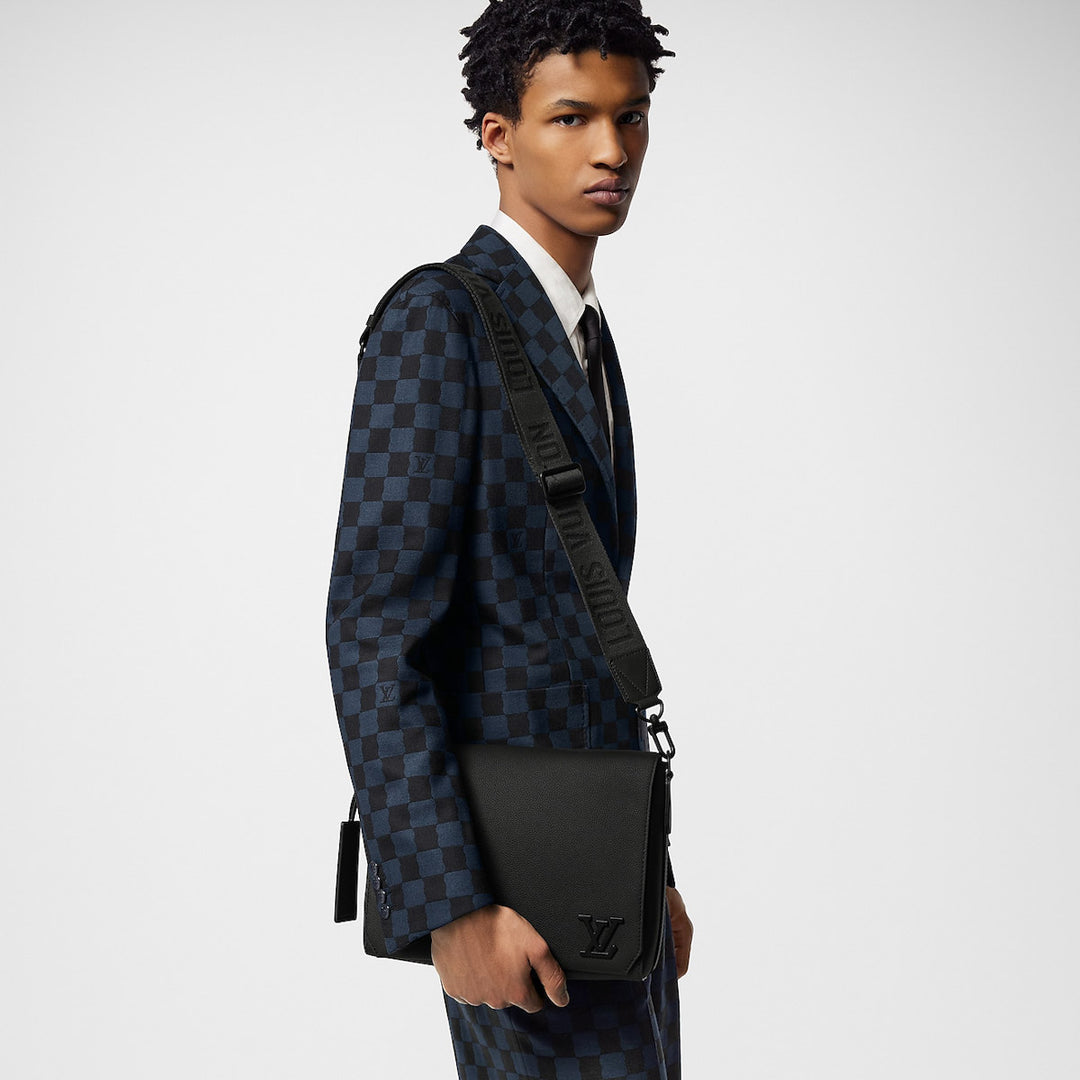 Louis Vuitton Black Takeoff Messenger Bag