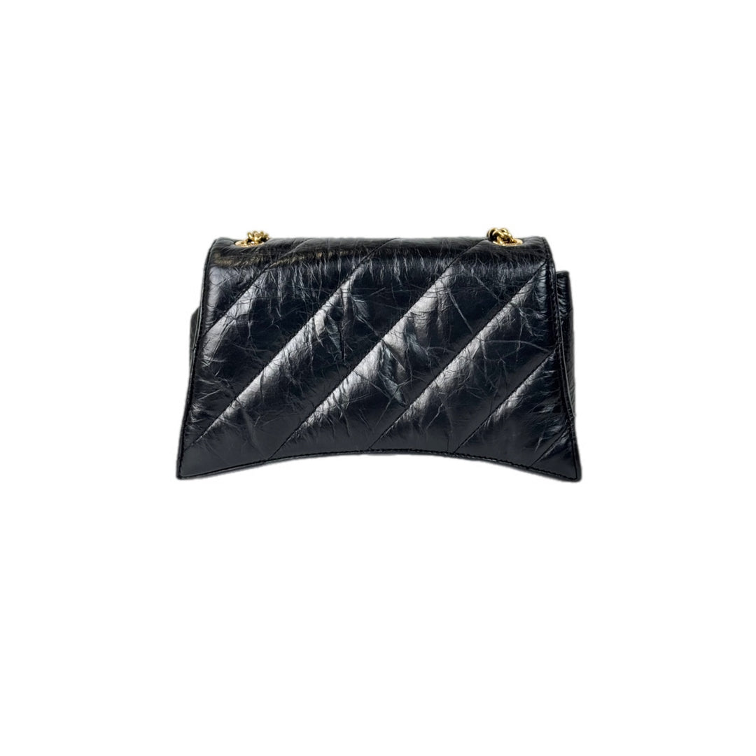 Balenciaga Crush Bag Small Black Calfskin