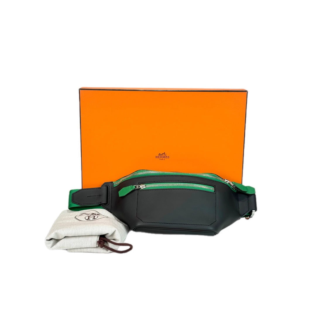 Hermes Cityslide Cross Belt Bag Green