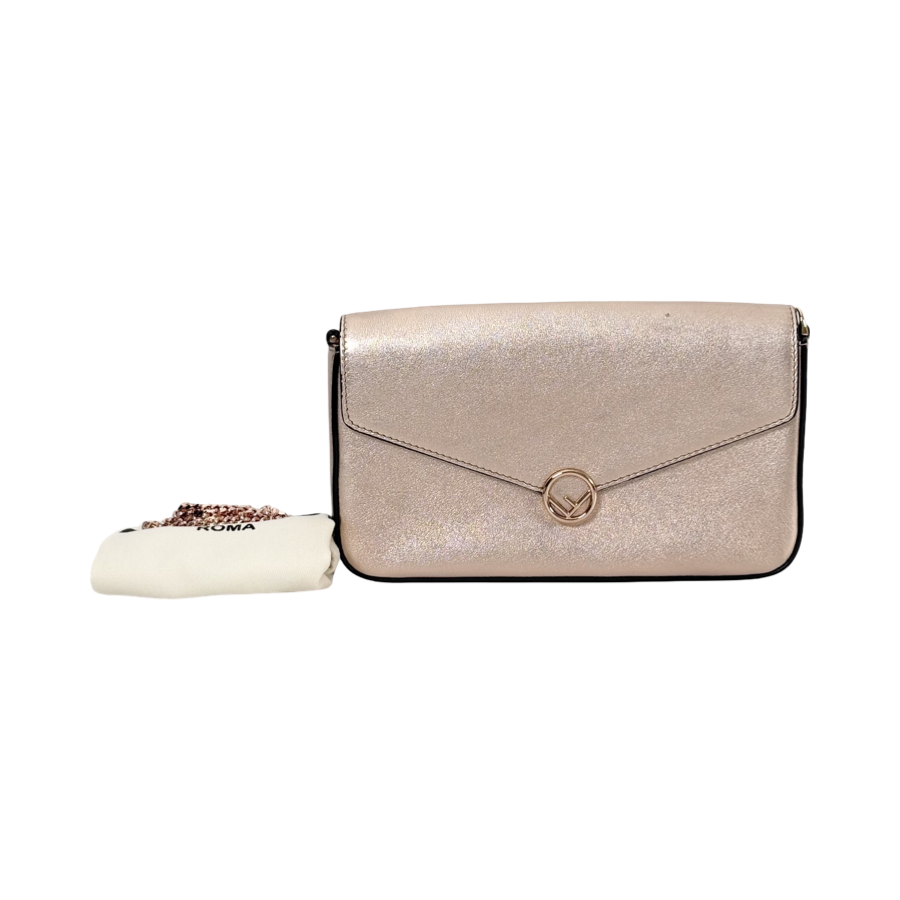 Fendi Vitello Laminato Pink Woc Bag