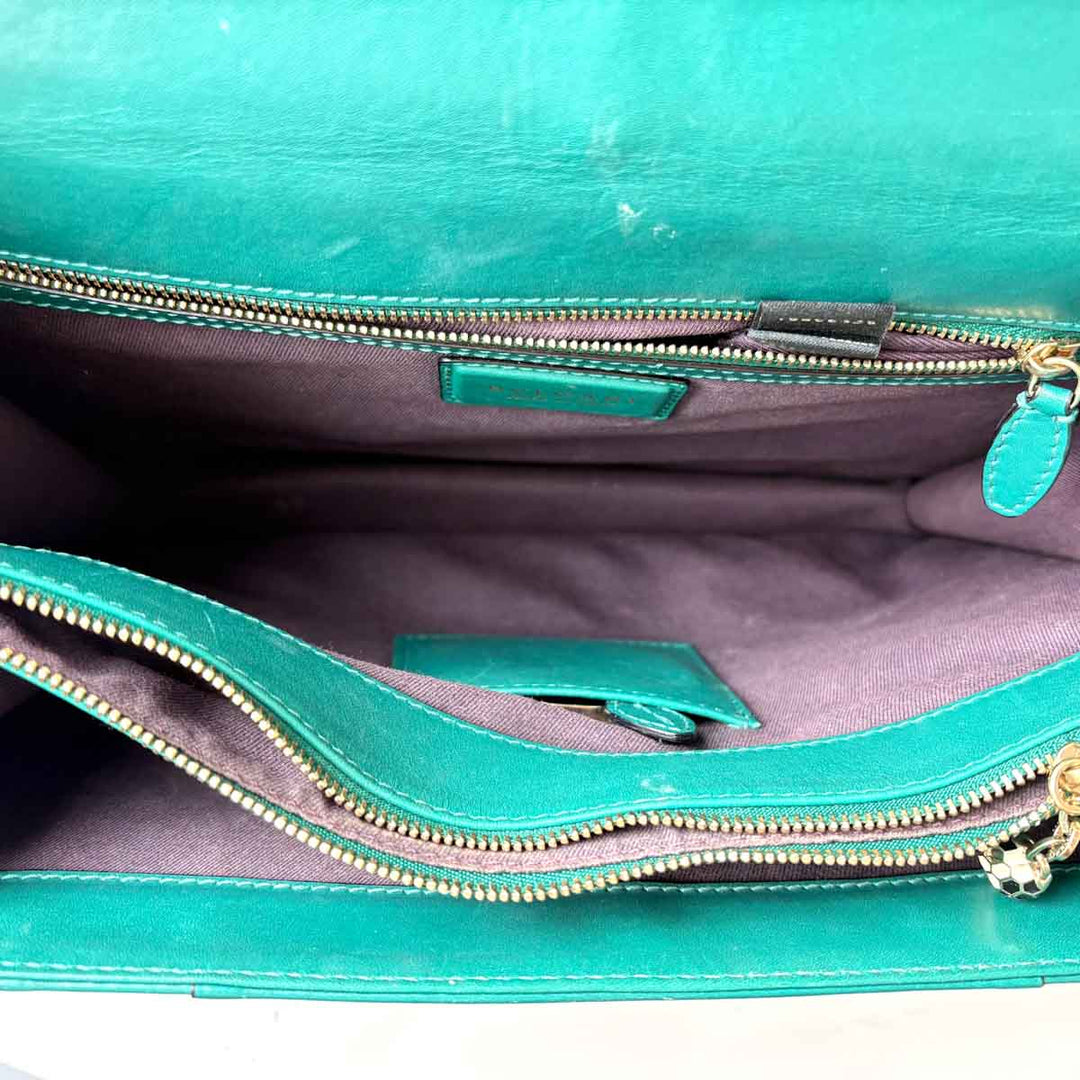 Bvlgari Serpenti Green Chain Bag