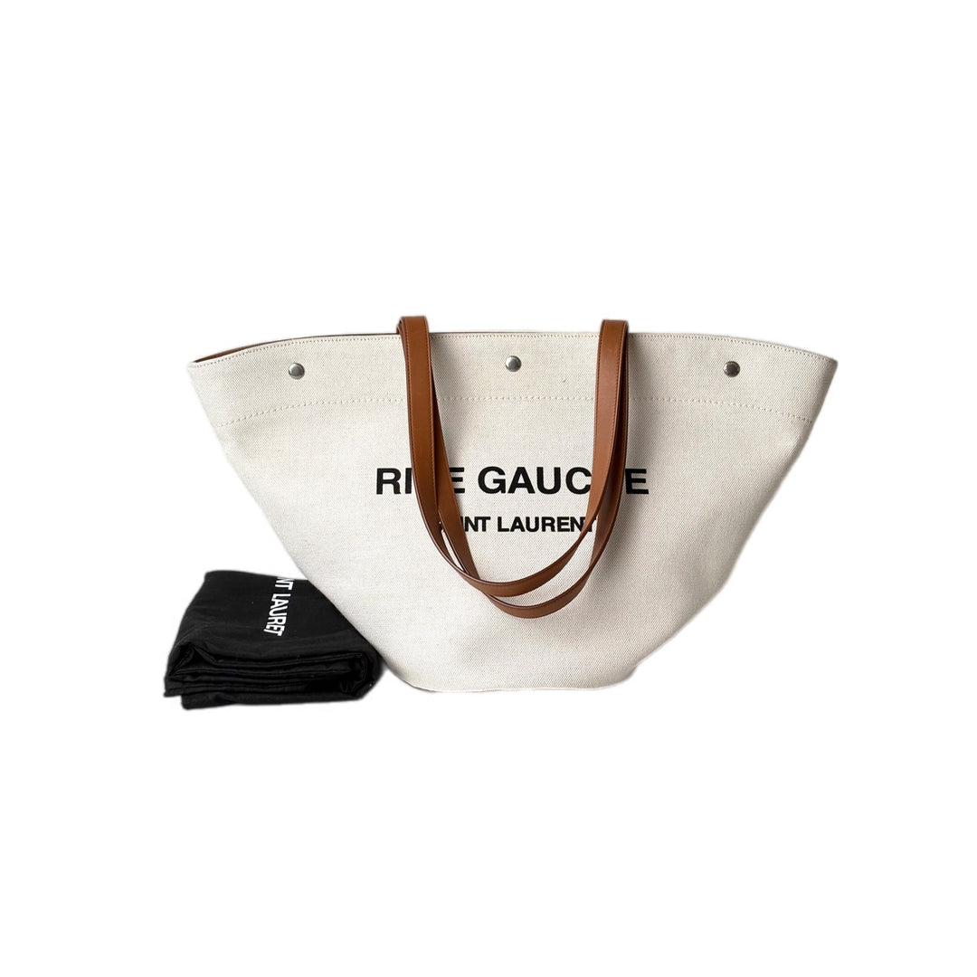 YSL Rive Gauche Canvas Tote Bag