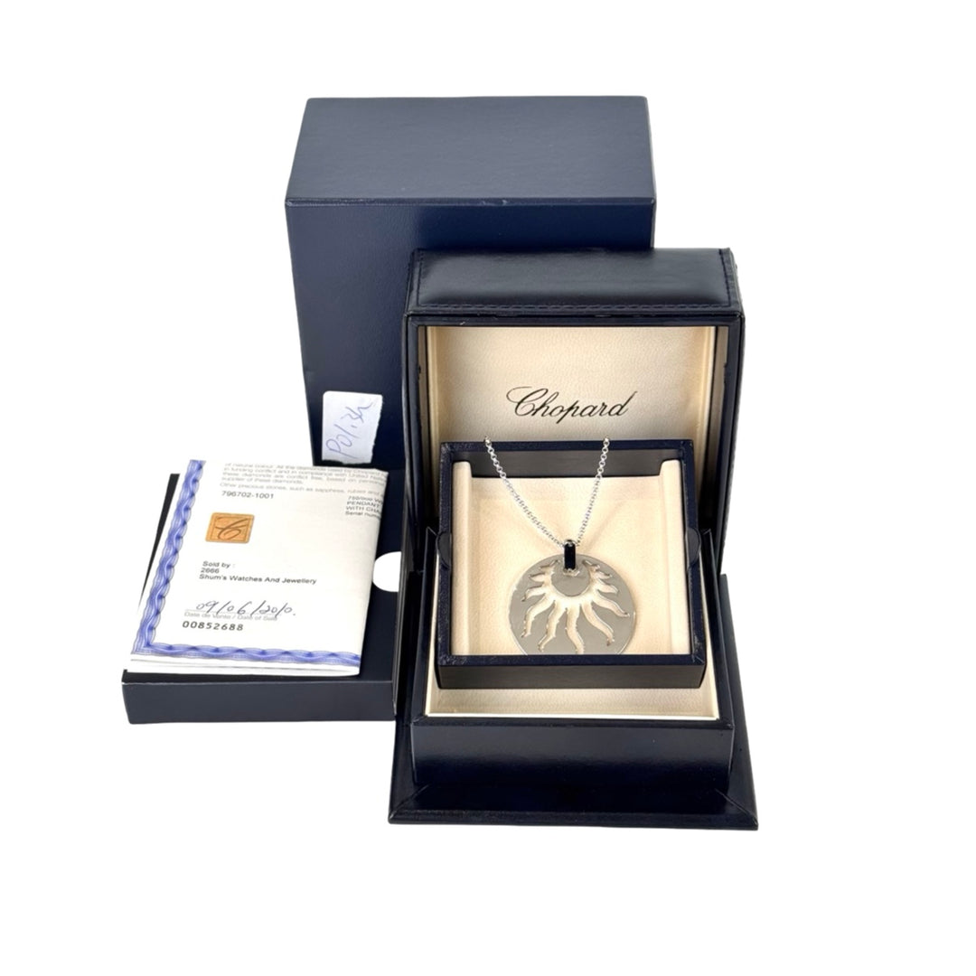 Chopard Round Sun white Gold Necklace