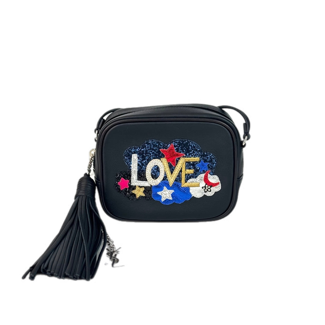 YSL Love Sequins Purse Black Bag