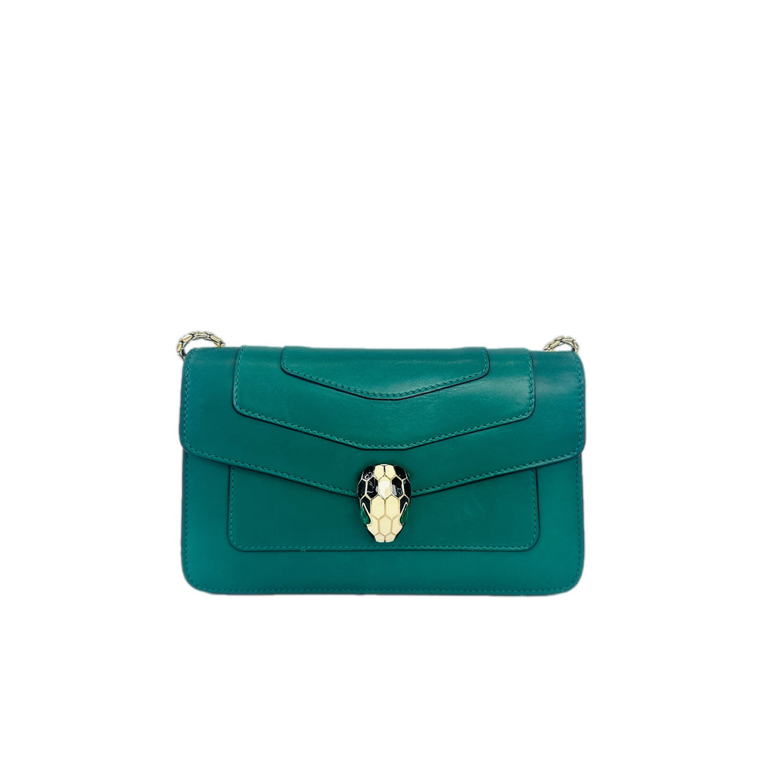Bvlgari Green Mini Serpenti Chain Bag
