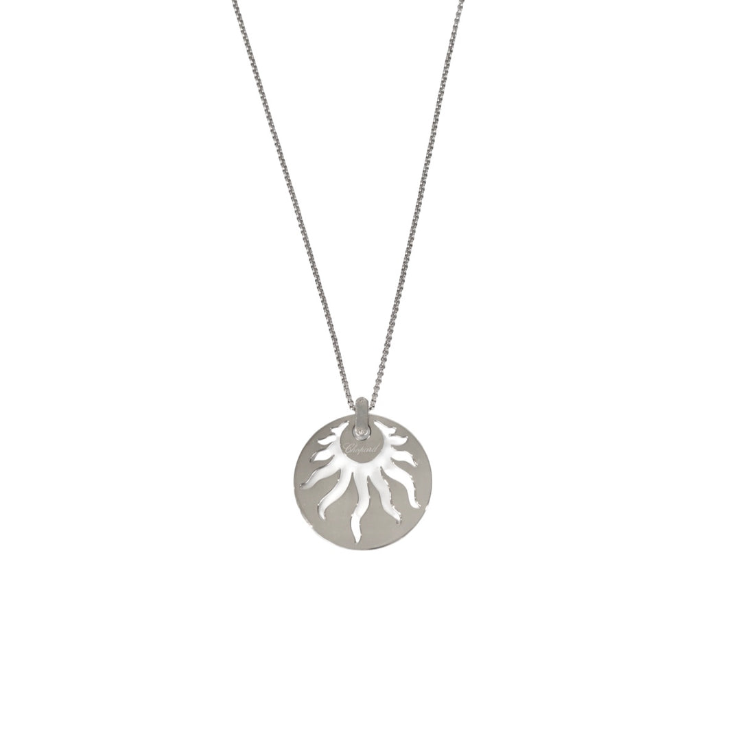 Chopard Round Sun white Gold Necklace