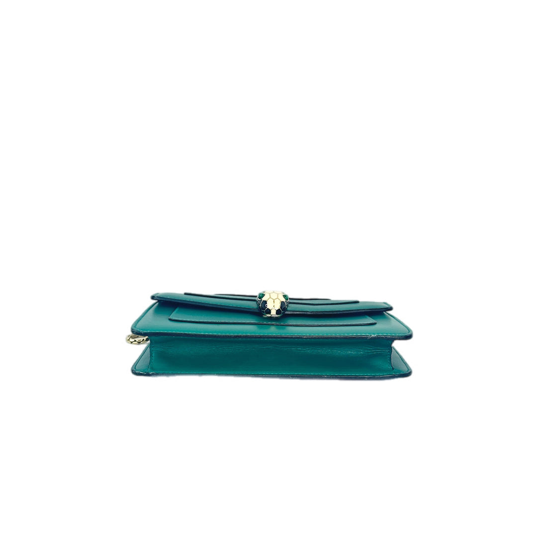 Bvlgari Green Mini Serpenti Chain Bag
