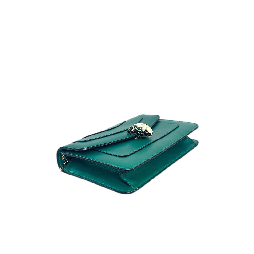 Bvlgari Green Mini Serpenti Chain Bag